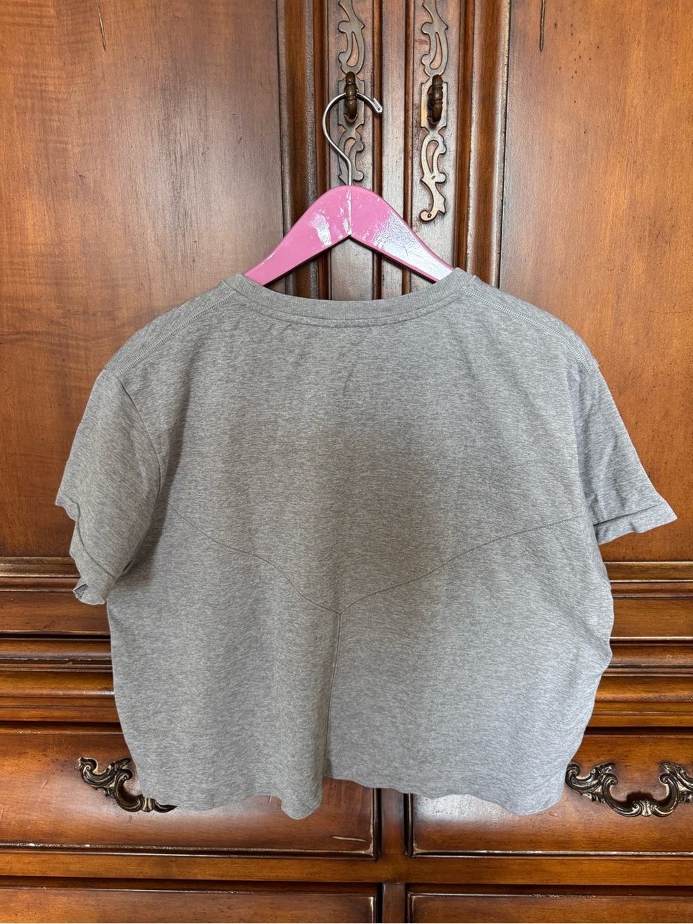 All In Motion Light Gray Cropped Crewneck Tee - Picture 3 of 4